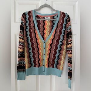 Missoni for Target Chevron Cardigan in Blue and Yellow